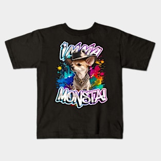 Imma Monsta! Mexican Dog | Blacktee | by Asarteon Kids T-Shirt